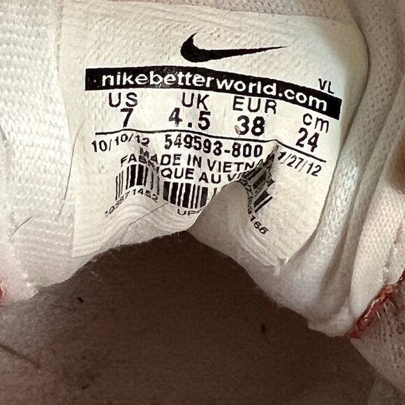 Nike Lunar Swingtip Women’s Golf Shoes Coral/White Size 7 – Canvas Athletic - Picture 4 of 5